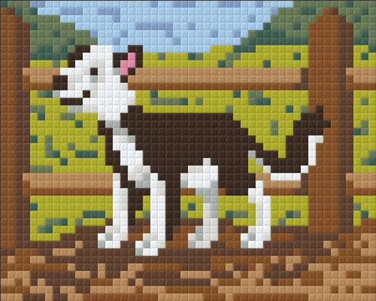 Rover The Farmyard Dog One [1] Baseplate PixelHobby Mini-mosaic Art Kit